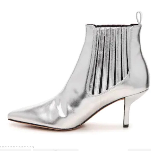 Von Furstenberg Metallic Silver Molly-5 Booties - Picture 2 of 10